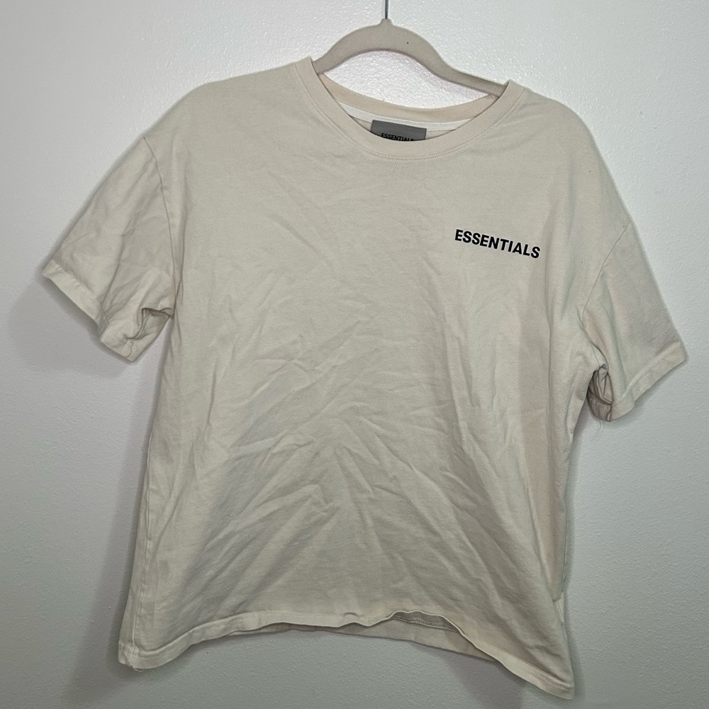 Essentials Cream Short Sleeve Tee